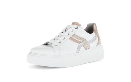 Gabor Comfort 66.486.53 G Fit White & Gold Combi Sneakers