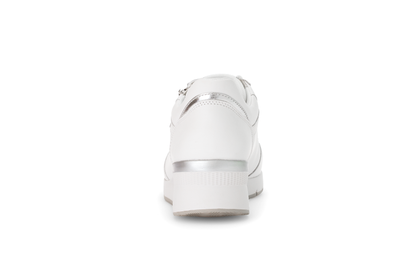 Gabor Comfort 66.508.50 G Fit White & Silver Sneakers with Zip