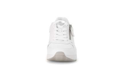 Gabor Comfort 66.508.50 G Fit White & Silver Sneakers with Zip