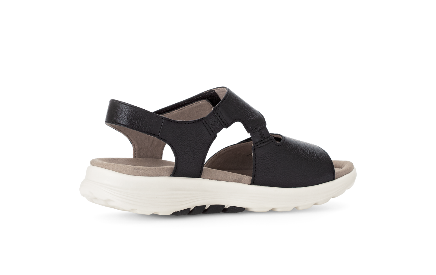 Gabor Rollingsoft 66.815.57 Black Velcro Sandals with Slingback Strap