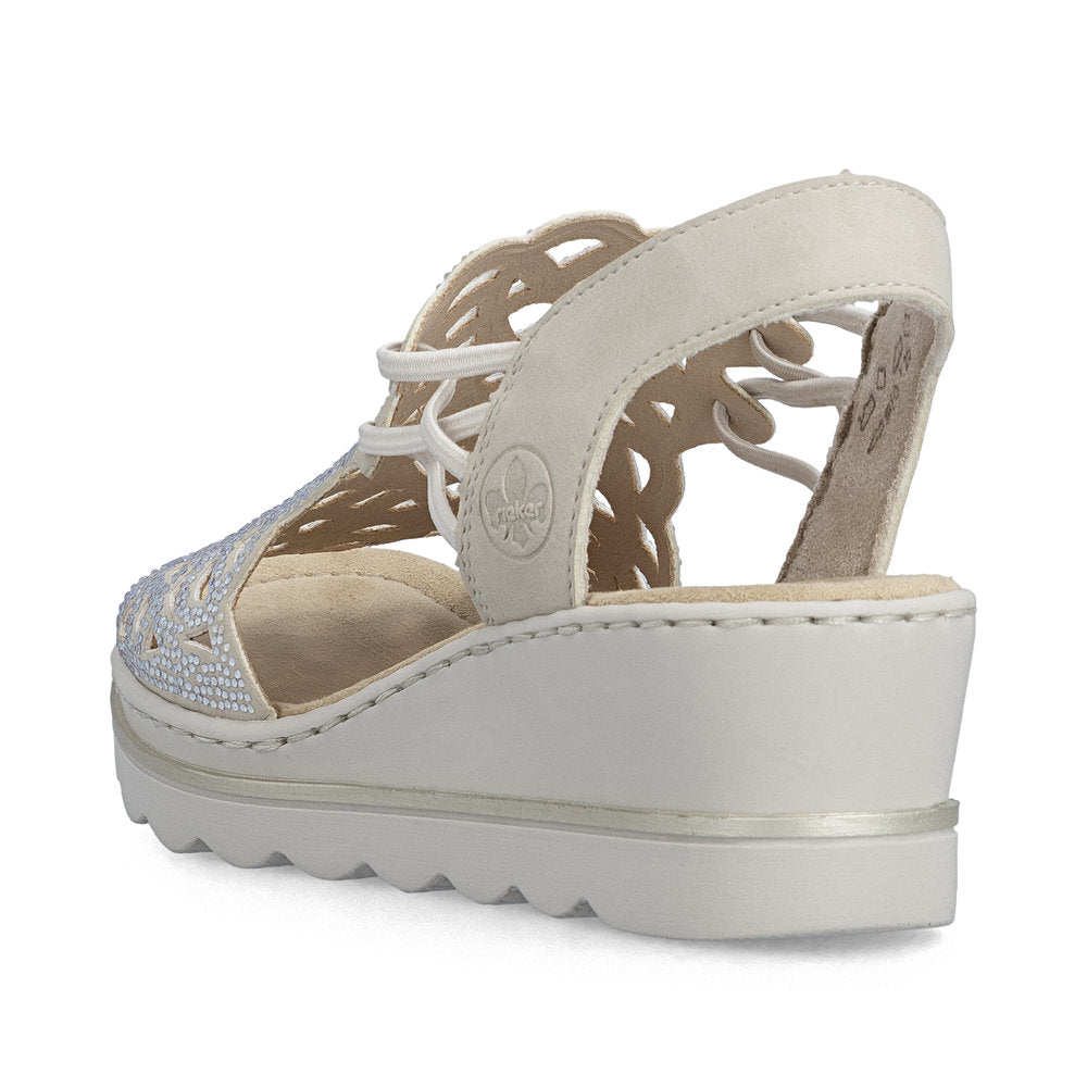 Rieker 67465-62 Beige Sparkle F 1/2 Fit Slingback Sandals
