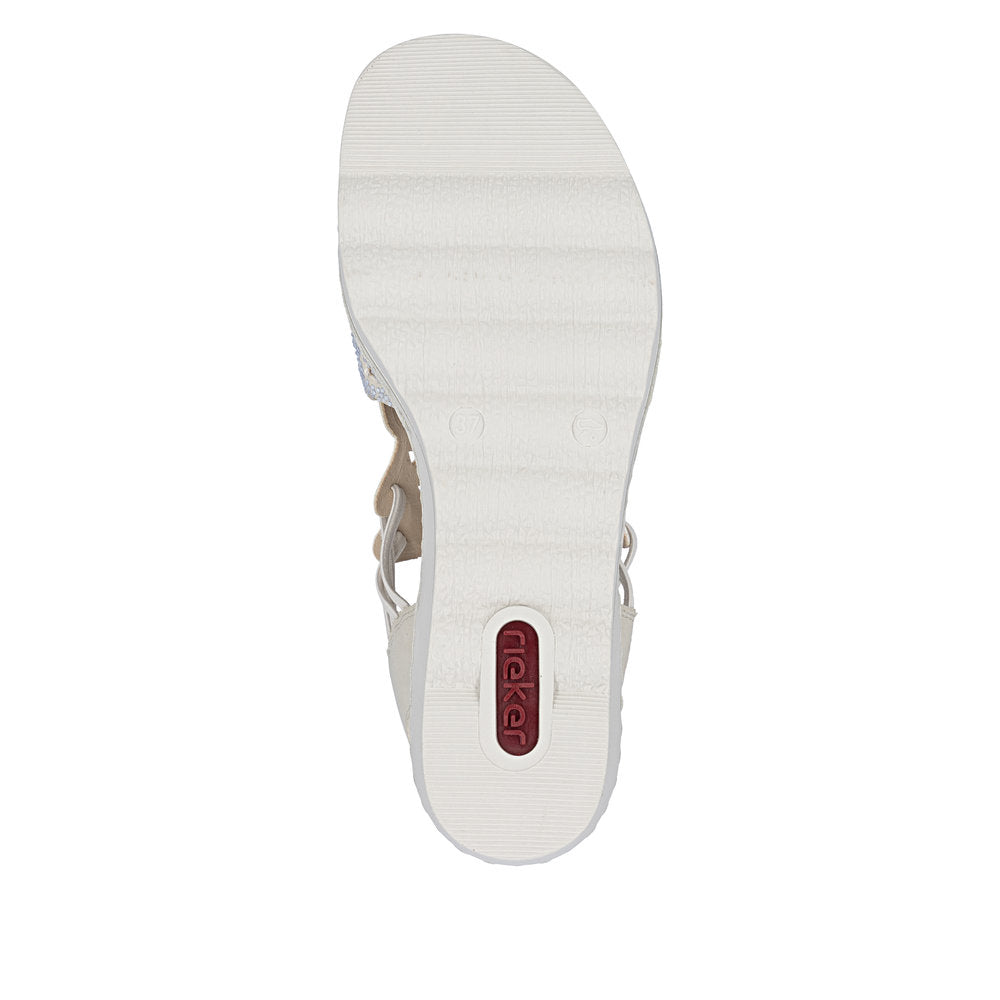 Rieker 67465-62 Beige Sparkle F 1/2 Fit Slingback Sandals