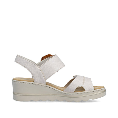 Rieker 67476-91 Pearl F 1/2 Fit Slingback Wedge Sandals