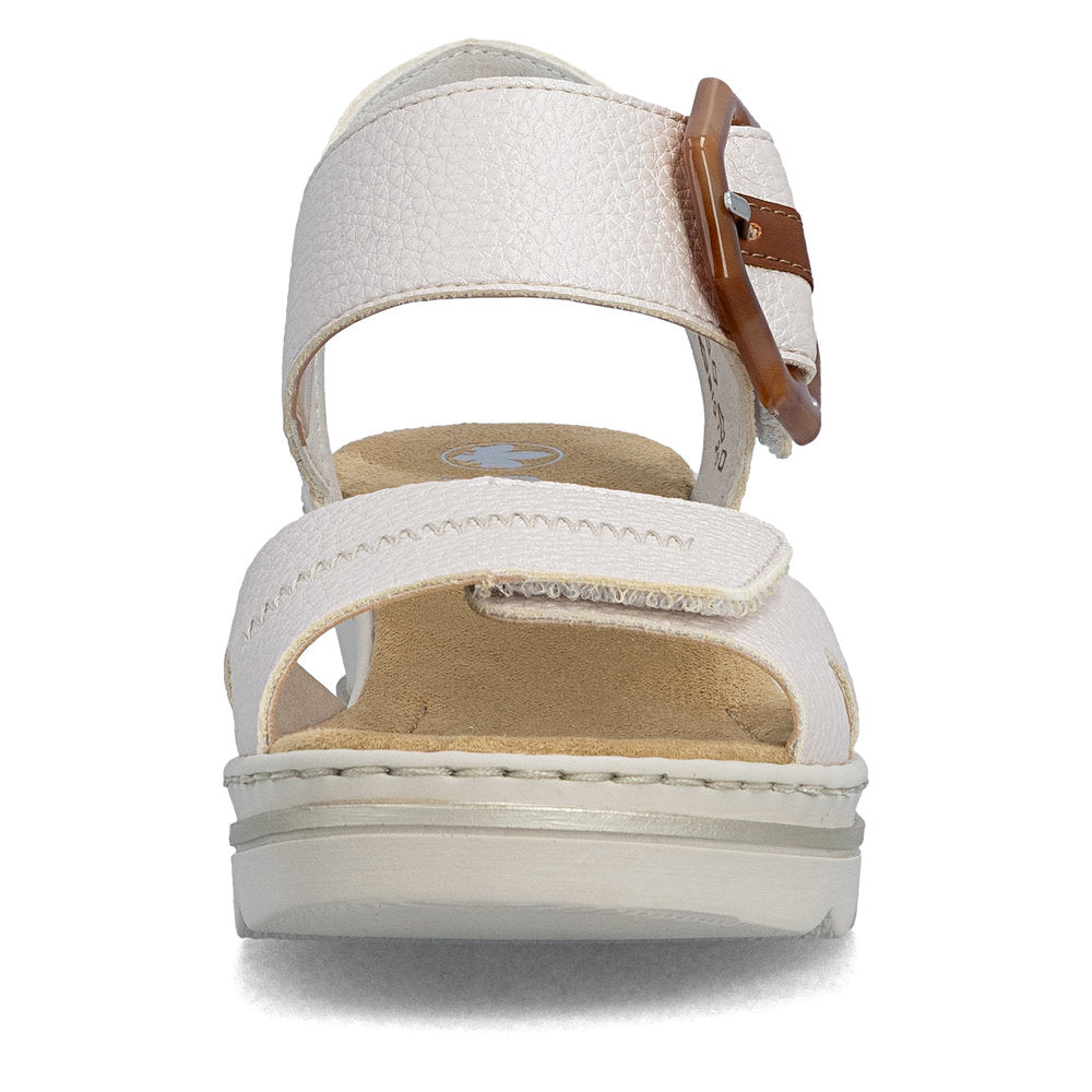 Rieker 67476-91 Pearl F 1/2 Fit Slingback Wedge Sandals