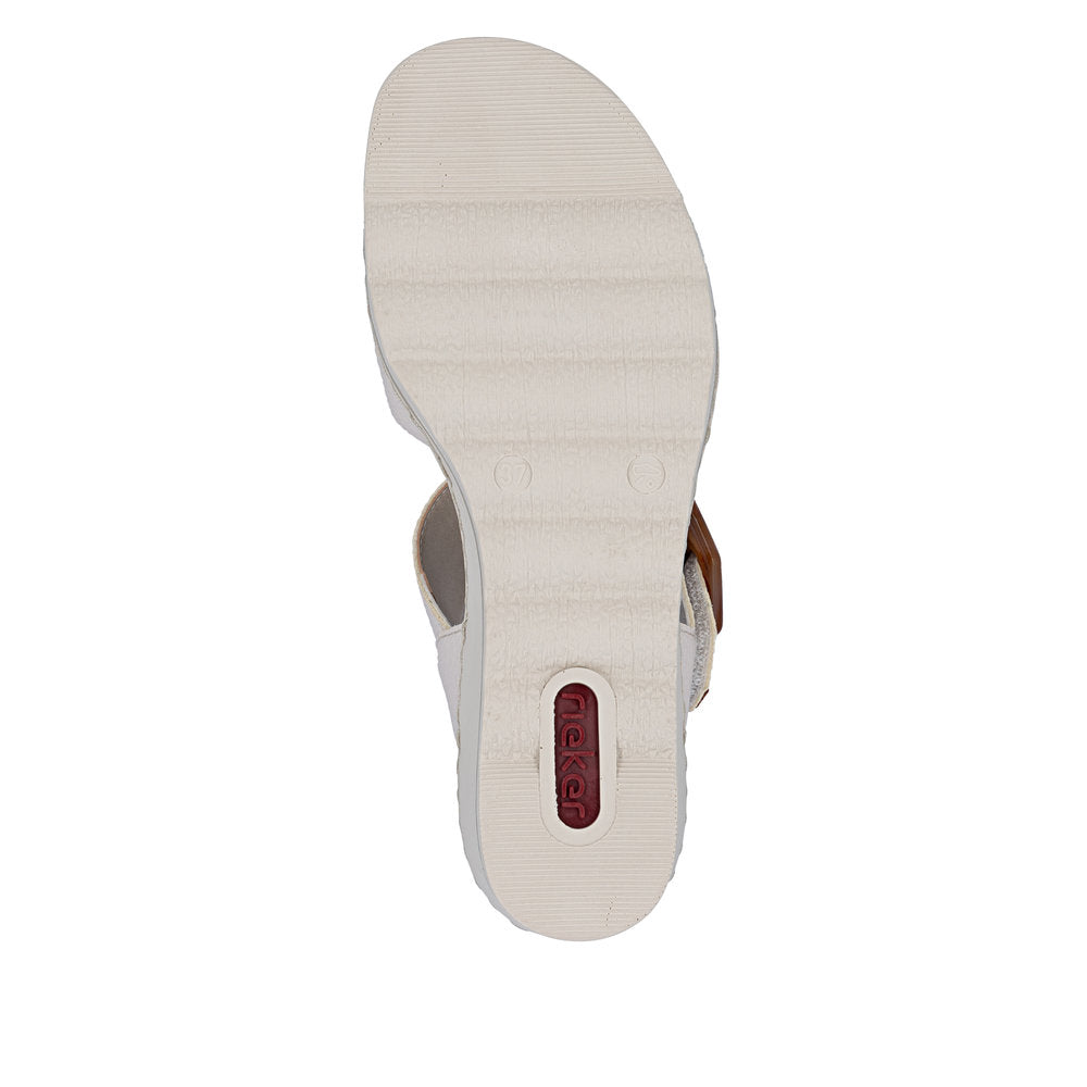 Rieker 67476-91 Pearl F 1/2 Fit Slingback Wedge Sandals