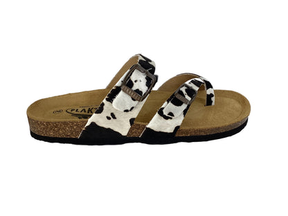 Plakton Bombay 181032 Animal Print Black 2035 EVA Toe Piece Sandals