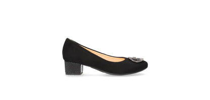 Bioeco by Arka 6861 0026+1974+2763 Black Suede Block Heels