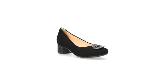 Bioeco by Arka 6861 0026+1974+2763 Black Suede Block Heels