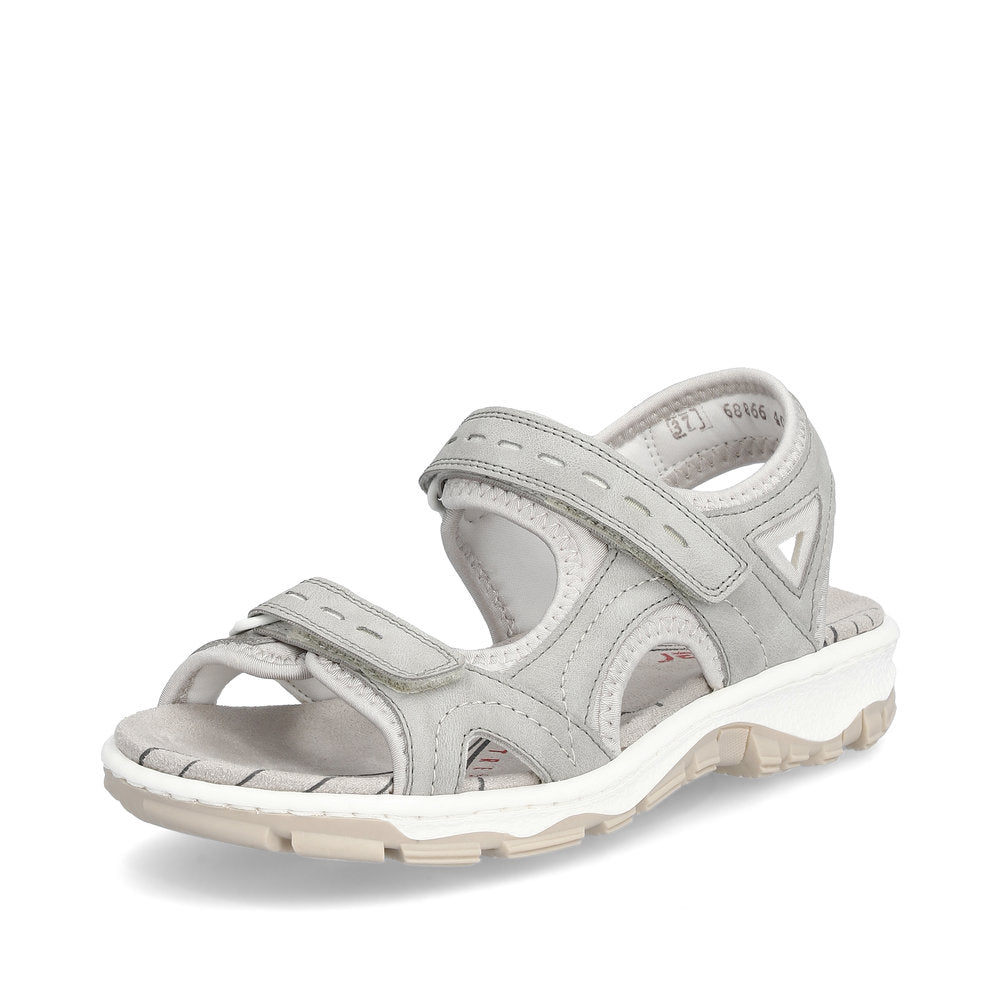 Rieker 68866-40 Grey Velcro Slingback Sandals