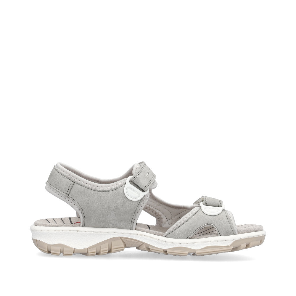 Rieker 68866-40 Grey Velcro Slingback Sandals