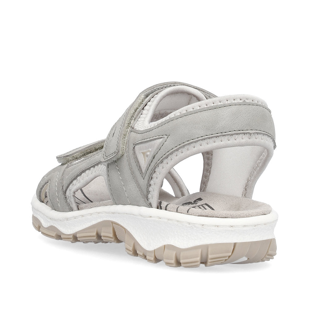 Rieker 68866-40 Grey Velcro Slingback Sandals