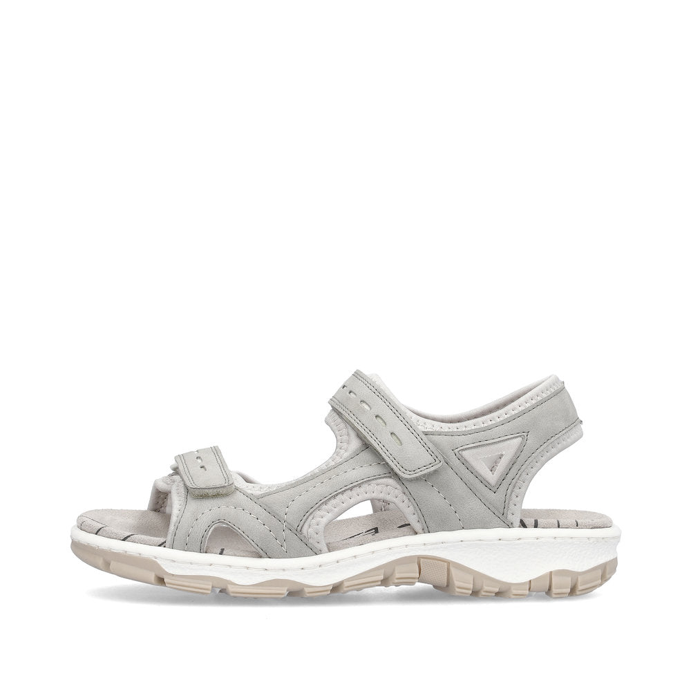 Rieker 68866-40 Grey Velcro Slingback Sandals