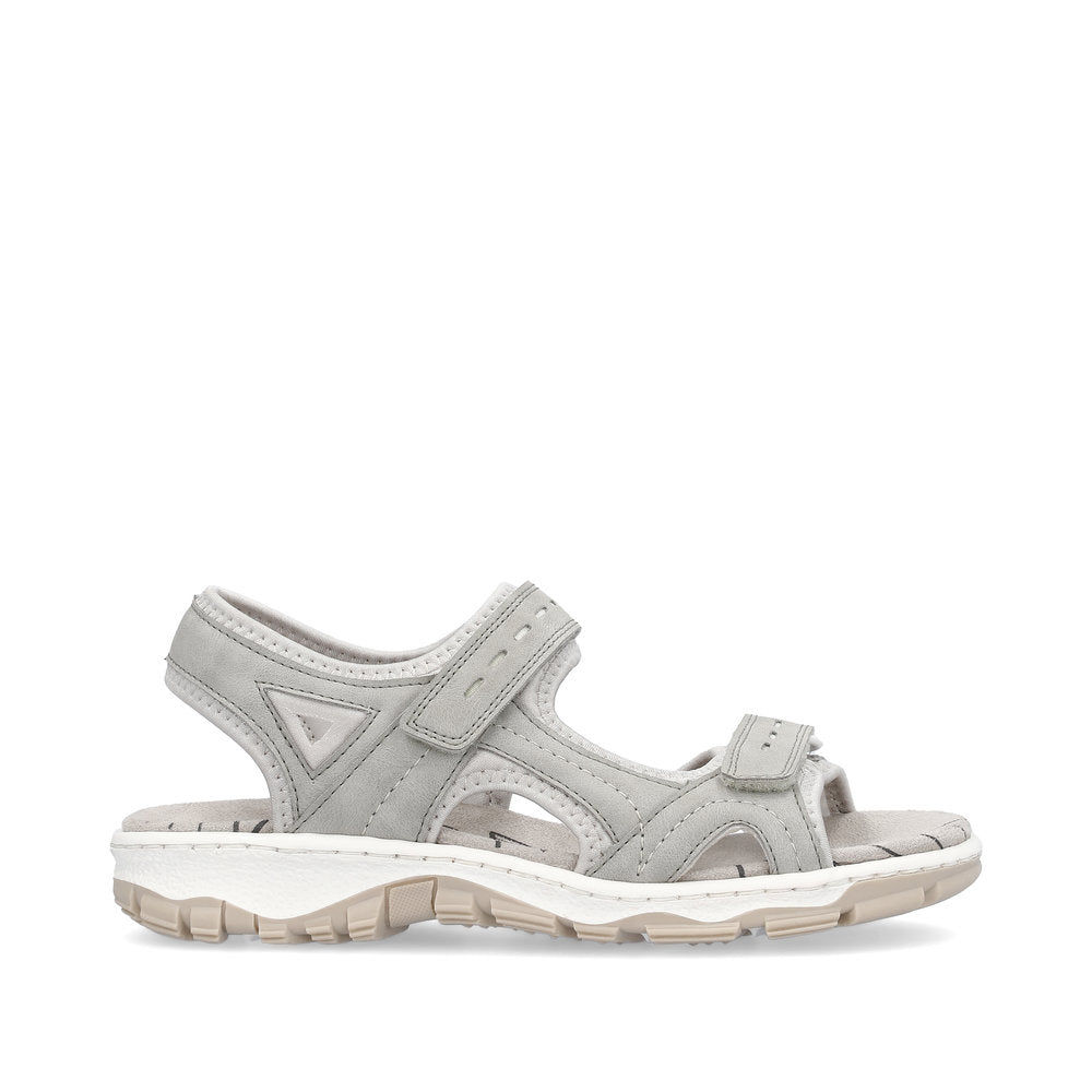 Rieker 68866-40 Grey Velcro Slingback Sandals