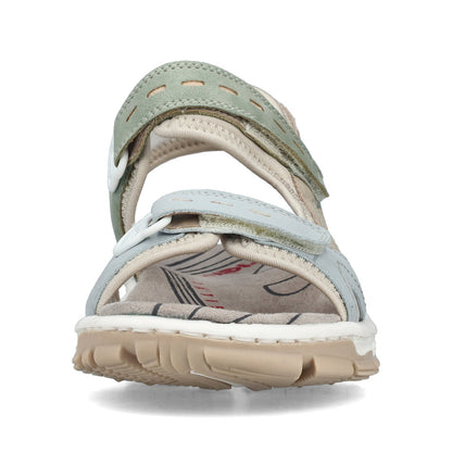 Rieker 68866-94 Blue, Cream & Nude Combi E 1/2 Fit Slingback Sandals