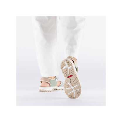 Rieker 68866-94 Blue, Cream & Nude Combi E 1/2 Fit Slingback Sandals