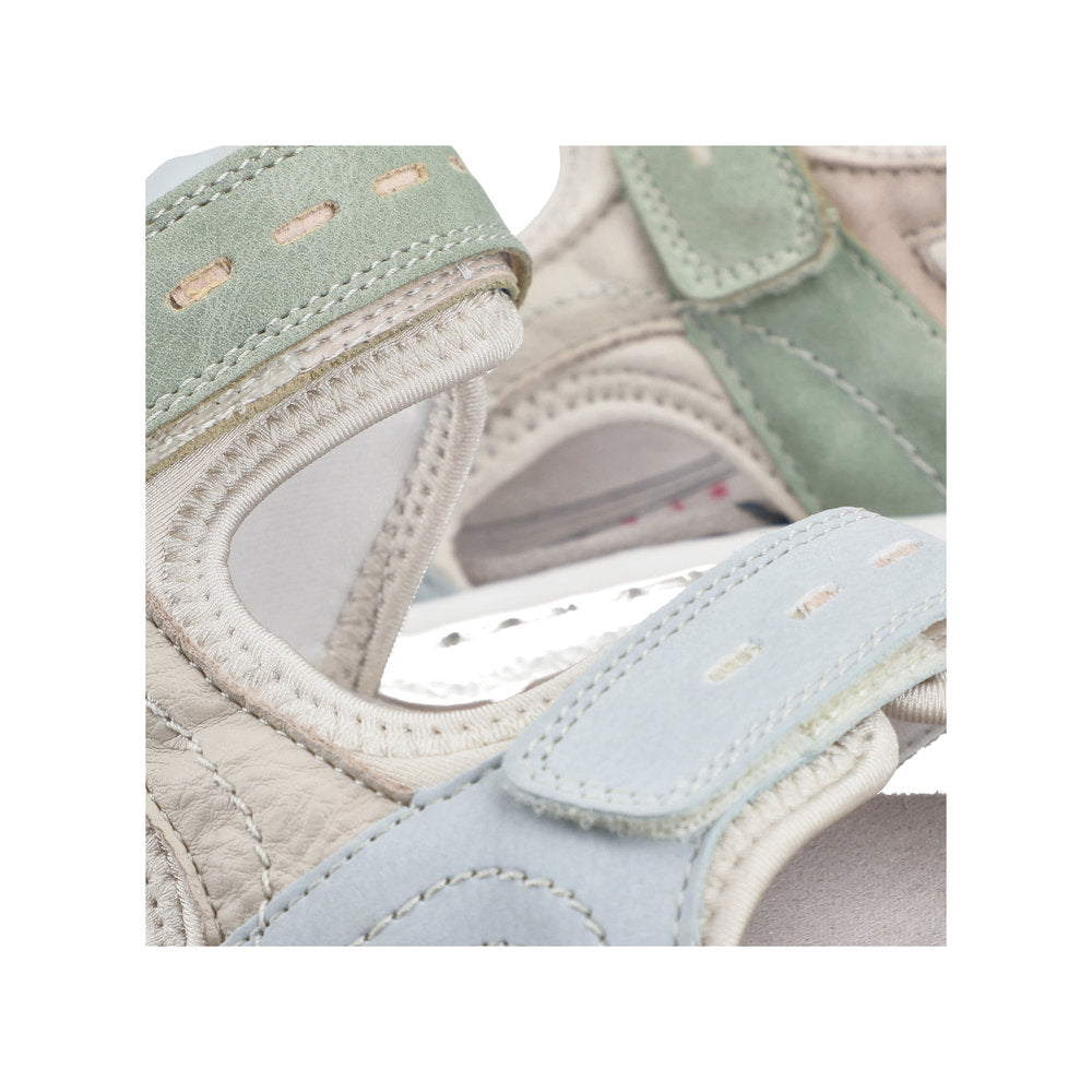 Rieker 68866-94 Blue, Cream & Nude Combi E 1/2 Fit Slingback Sandals