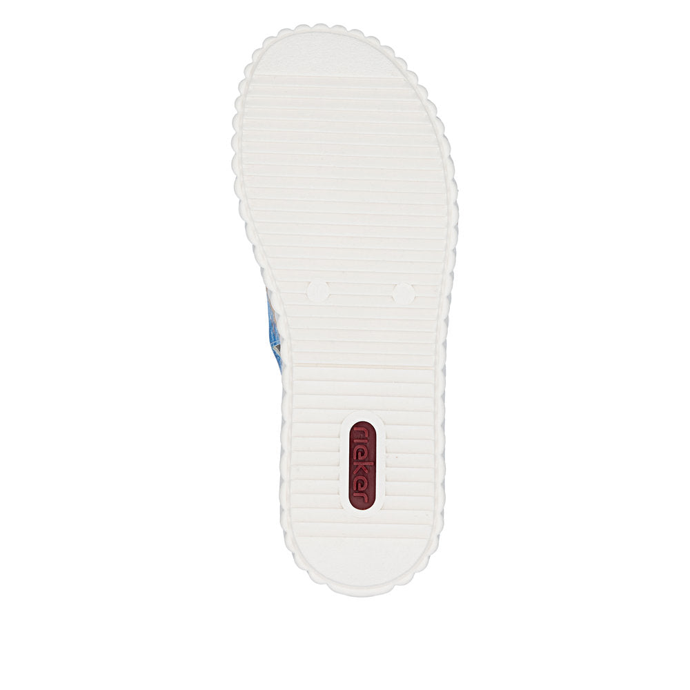 Rieker 69260-90 Blue Multi H Fit Velcro Sandals with Slingback Strap