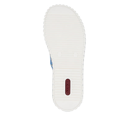 Rieker 69260-90 Blue Multi H Fit Velcro Sandals with Slingback Strap