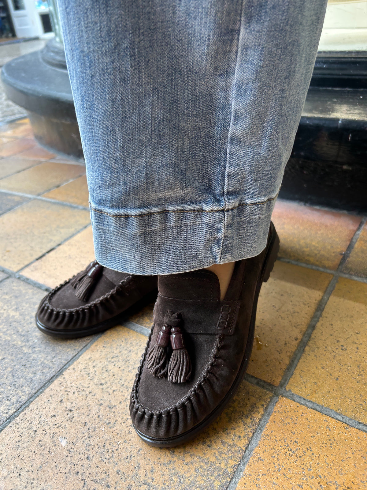 Gabor Comfort 4009.02.004 Mocca Brown Suede G Fit Slip On Moccasins