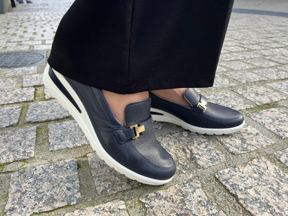 Ara 12-50630 02 Zurich 2.0 H Fit Navy Blue Slip On Shoes