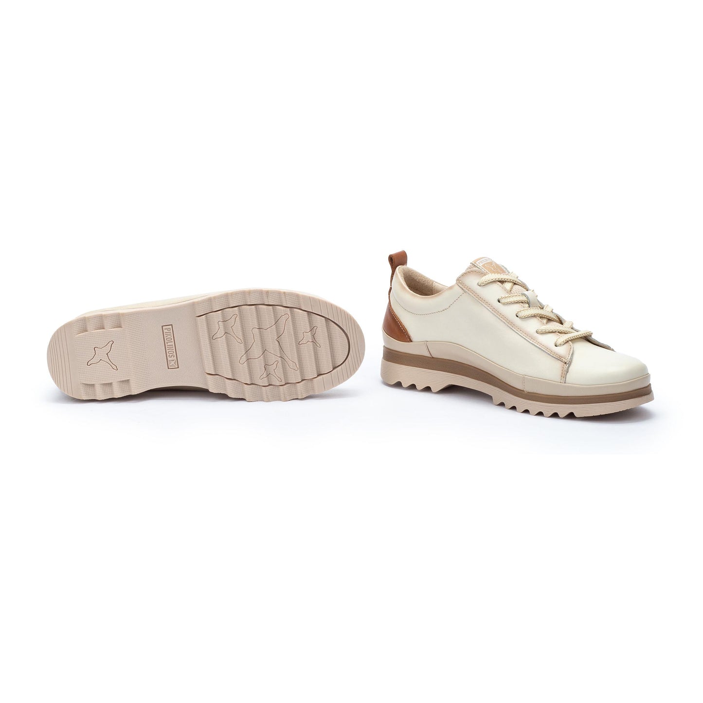 Pikolinos Vigo W3W-6979C1 Nata Cream Lace & Zip Shoes
