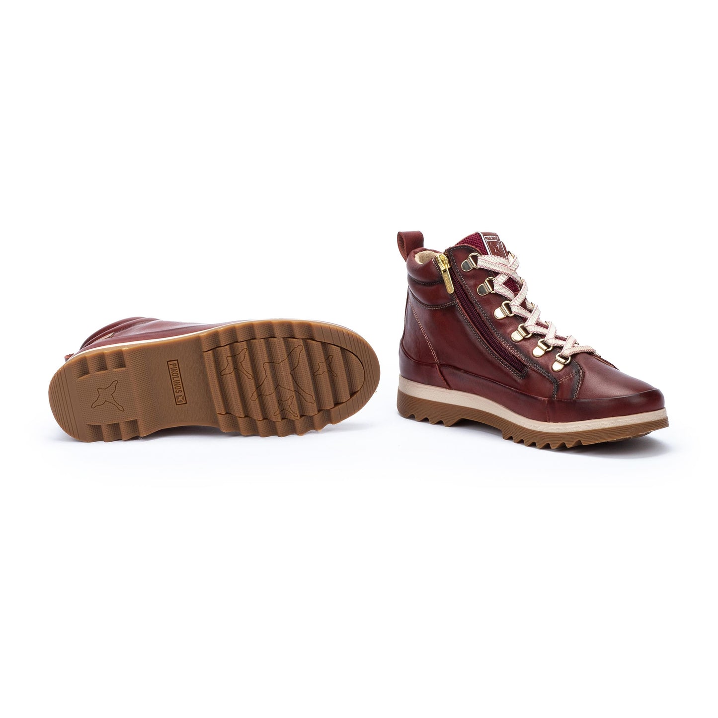 Pikolinos Vigo W3W-8564 Arcilla Burgundy Lace Ankle Boots