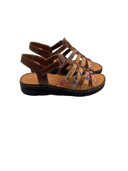 The Shoe Parlour by Phelans Shoes 700-55 Tan/Pastel Velcro Sandals