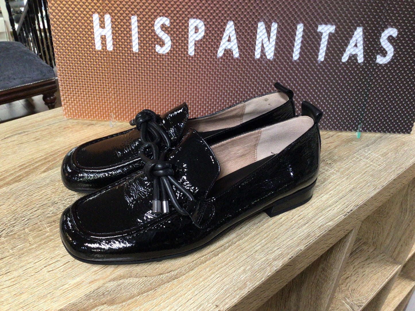 Hispanitas HI254292 Black Slip On Loafers with Tassel