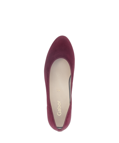 Gabor 71.421.15 Bordeaux Burgundy Slip On Block Heels