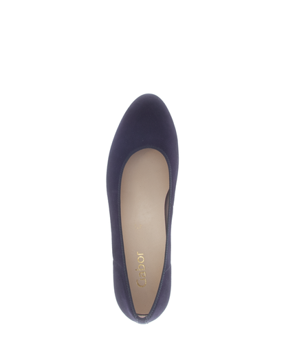 Gabor 71.421.16 Navy Slip On Block Heels