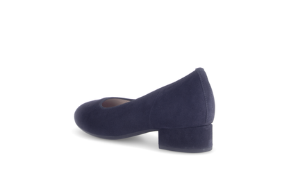 Gabor 71.421.16 Navy Slip On Block Heels