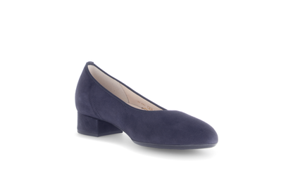 Gabor 71.421.16 Navy Slip On Block Heels