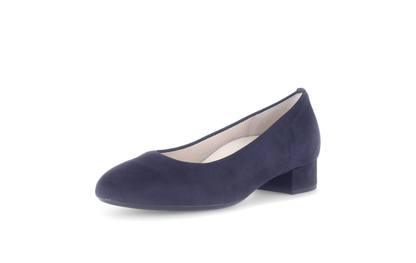 Gabor 71.421.16 Navy Slip On Block Heels