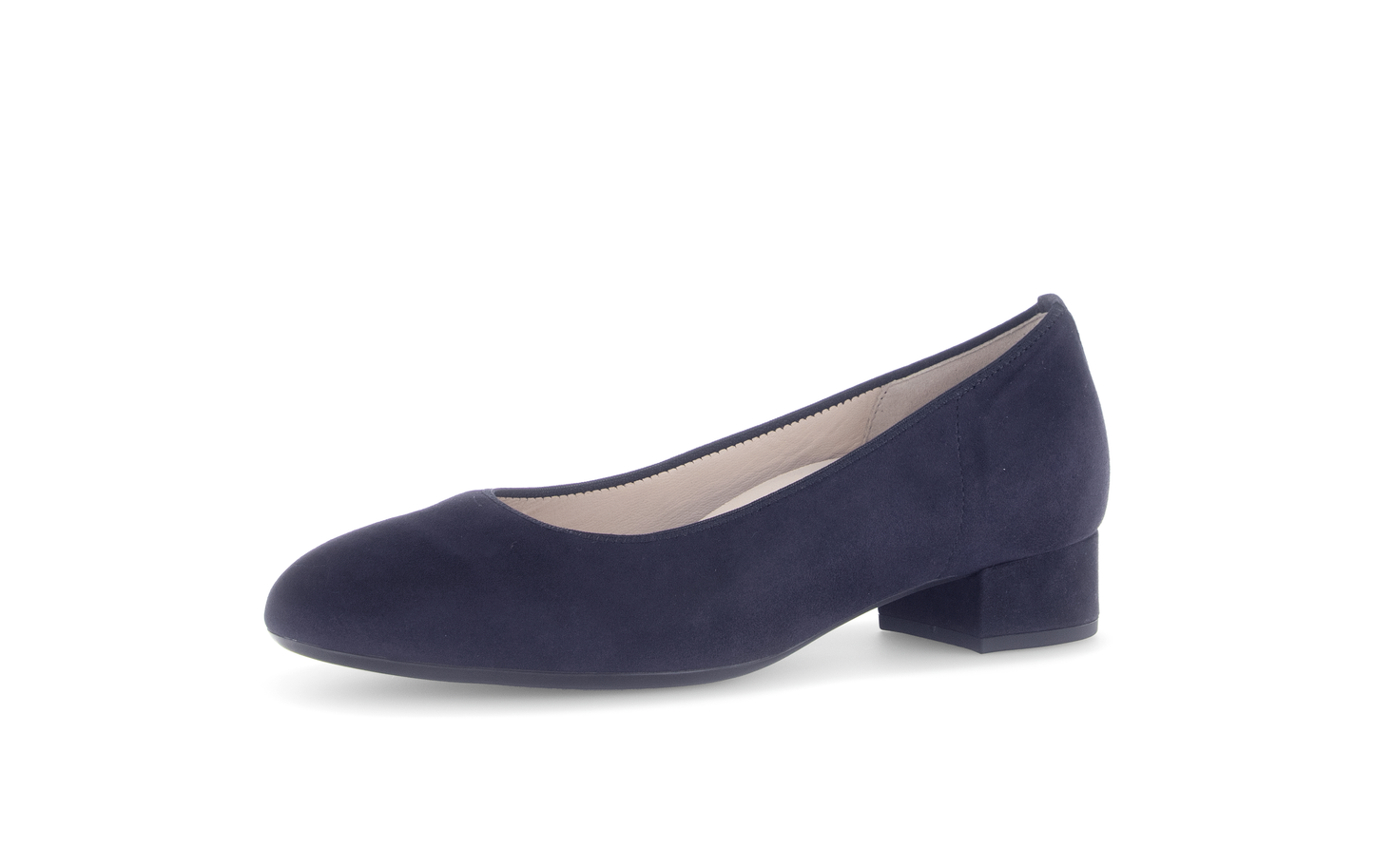Gabor 71.421.16 Navy Slip On Block Heels