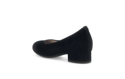 Gabor 71.421.17 Black Suede Block Heels