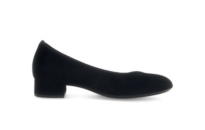 Gabor 71.421.17 Black Suede Block Heels