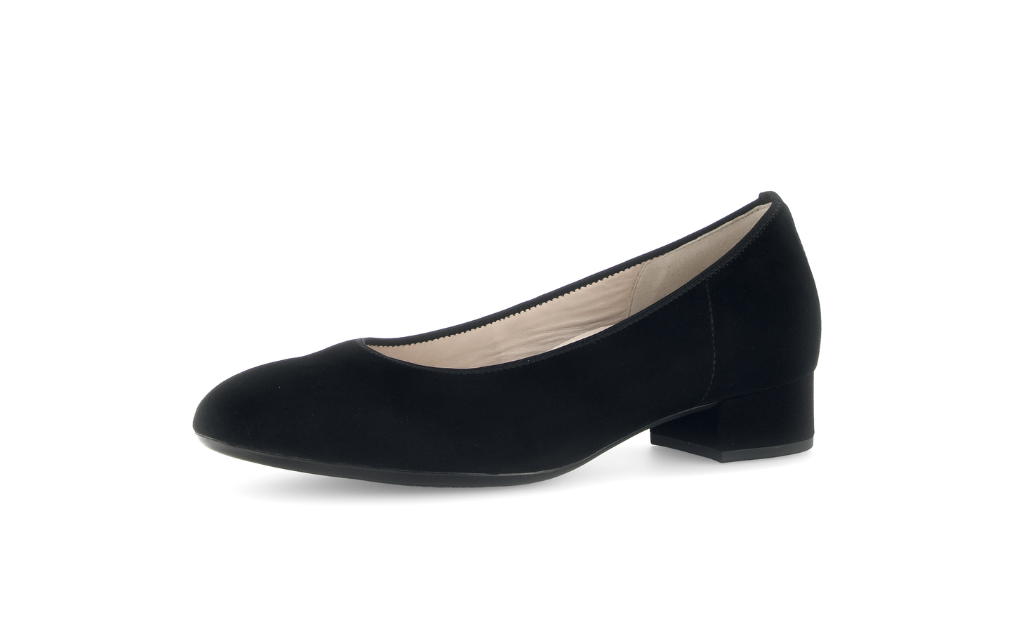 Gabor 71.421.17 Black Suede Block Heels