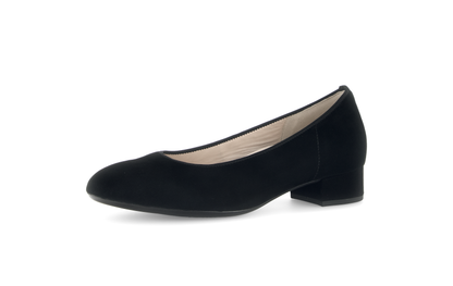 Gabor 71.421.17 Black Suede Block Heels