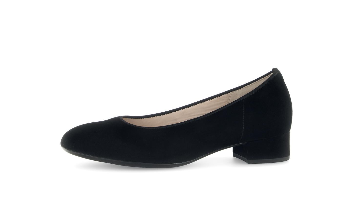 Gabor 71.421.17 Black Suede Block Heels