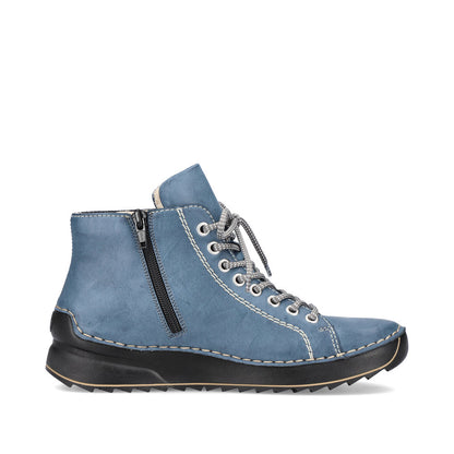 Rieker 71510-14 Royal Blue Boots with Grey Laces