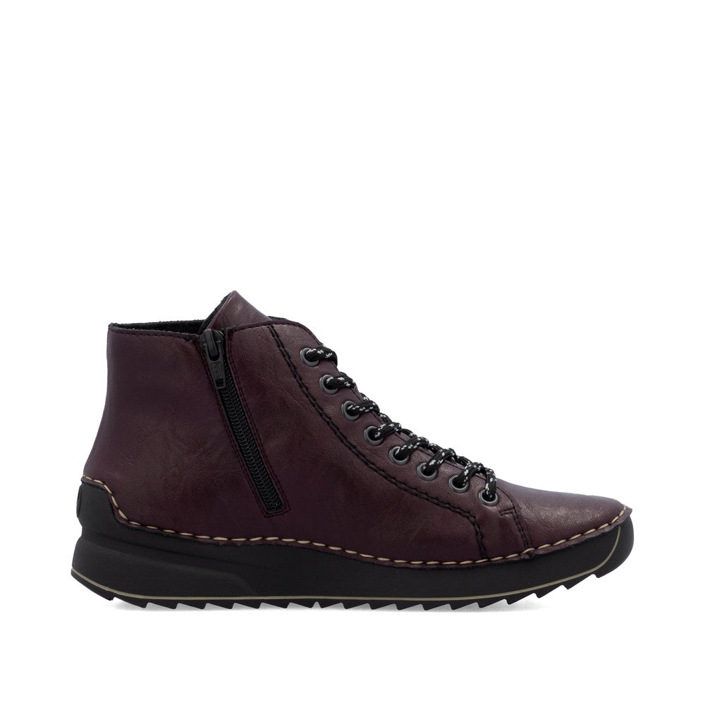Rieker 71510-30 Dark Burgundy Lace Boots