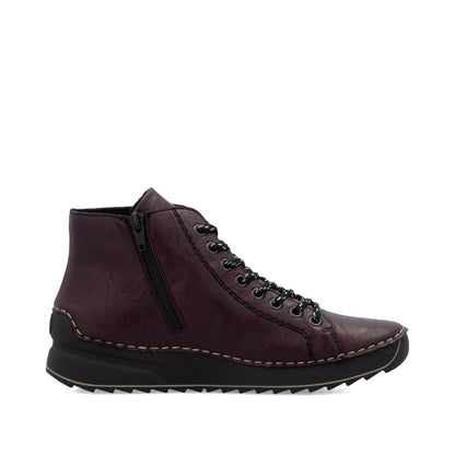 Rieker 71510-30 Dark Burgundy Lace Boots