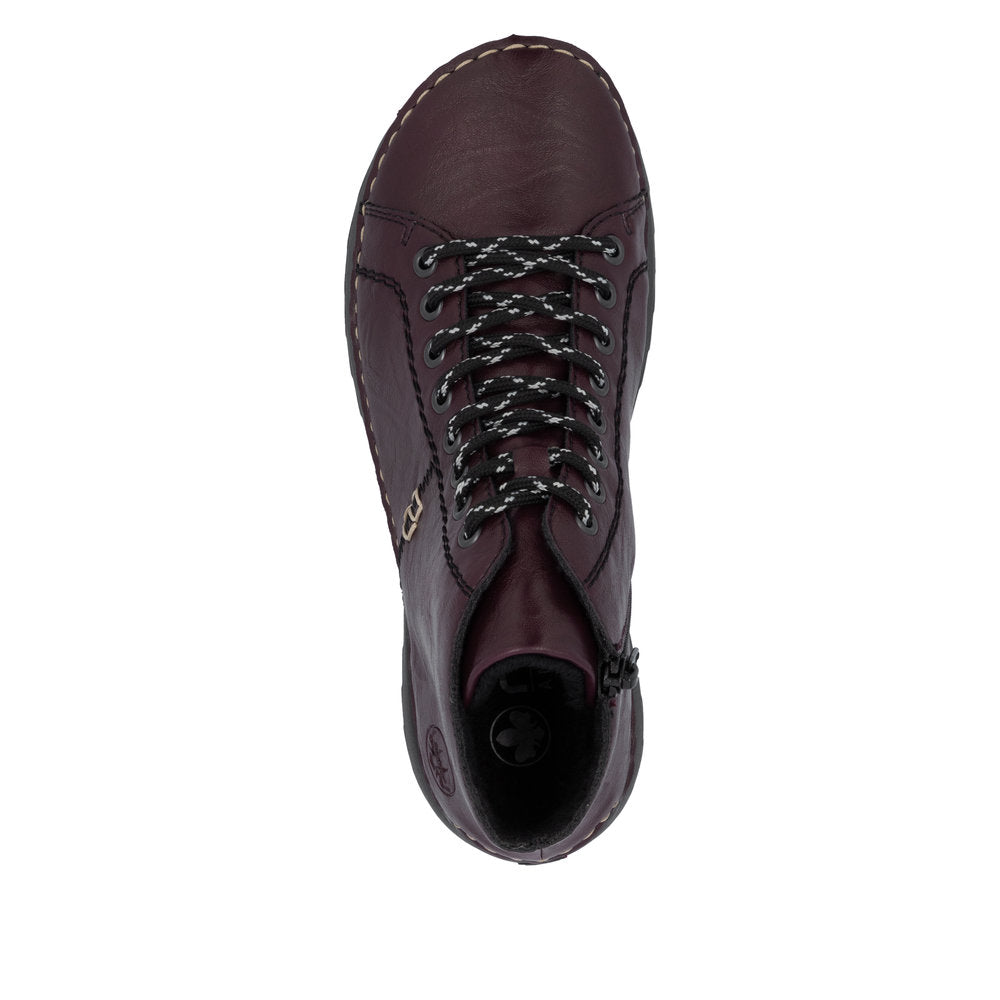 Rieker 71510-30 Dark Burgundy Lace Boots