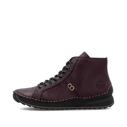 Rieker 71510-30 Dark Burgundy Lace Boots