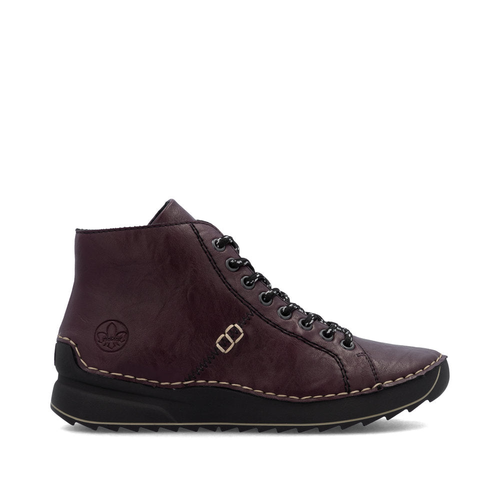 Rieker 71510-30 Dark Burgundy Lace Boots