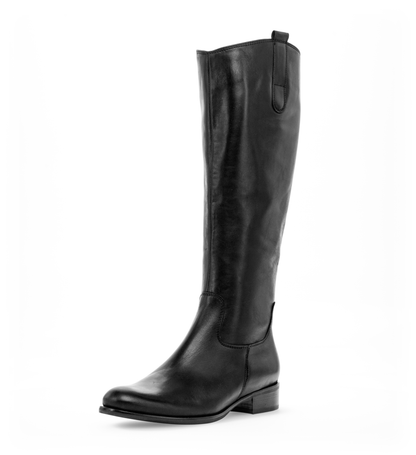 Gabor 71.649.27 Black F Fit Knee High Boots M Shaft Width