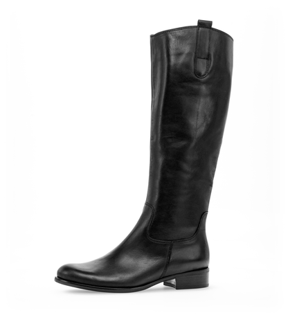 Gabor 71.649.27 Black F Fit Knee High Boots M Shaft Width