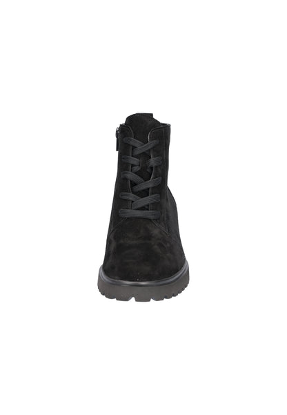 Waldlaufer 716807 195 001 H Fit Luise Black Suede Lace Boots
