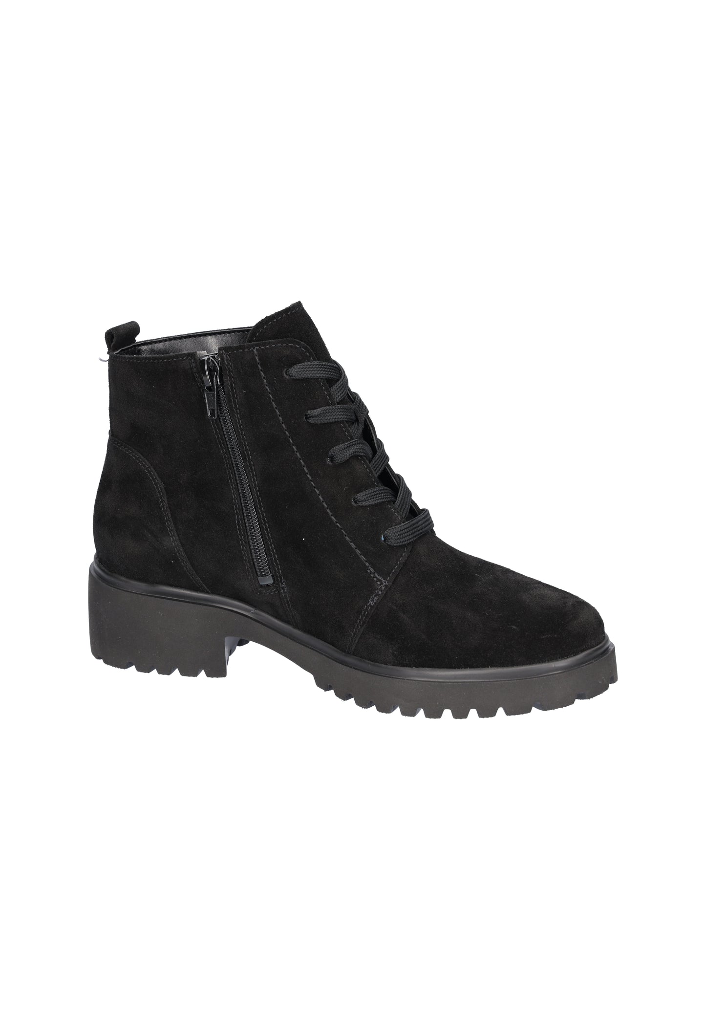 Waldlaufer 716807 195 001 H Fit Luise Black Suede Lace Boots