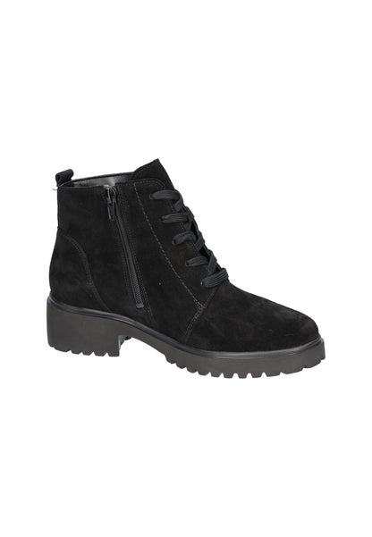 Waldlaufer 716807 195 001 H Fit Luise Black Suede Lace Boots